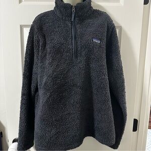 Patagonia gray quarter zip teddy jacket size XL